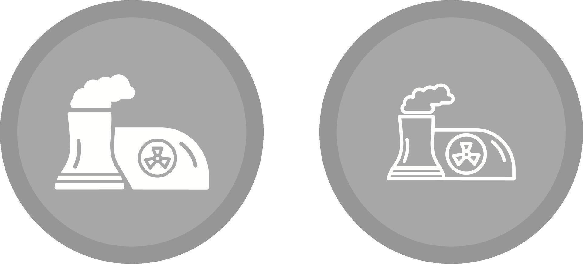 Nuclear Plant Vector Icon