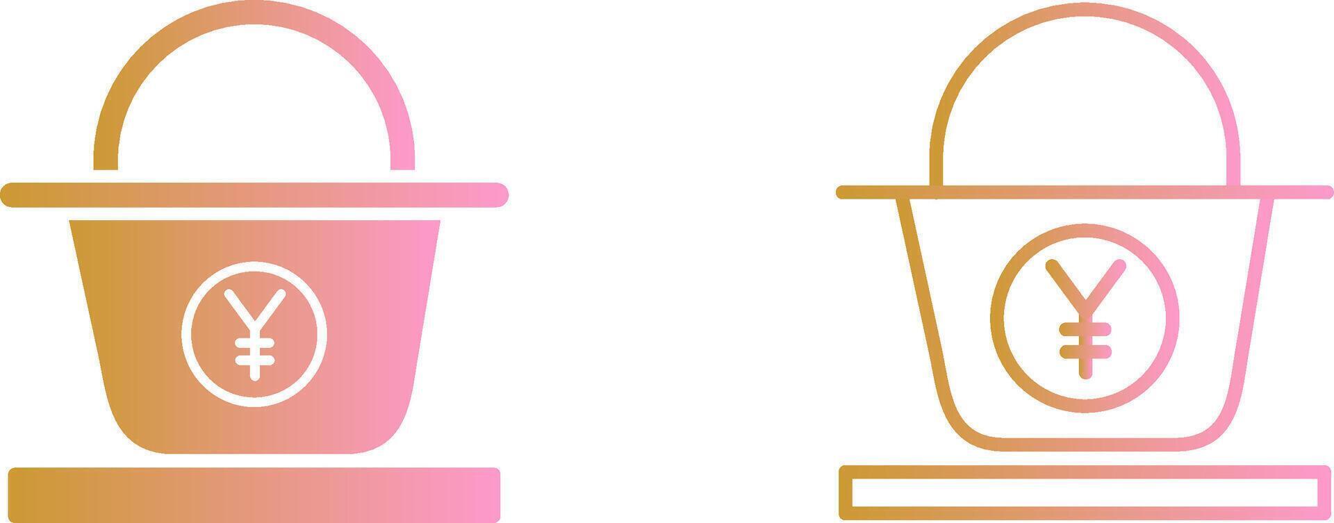 Yen Basket Vector Icon