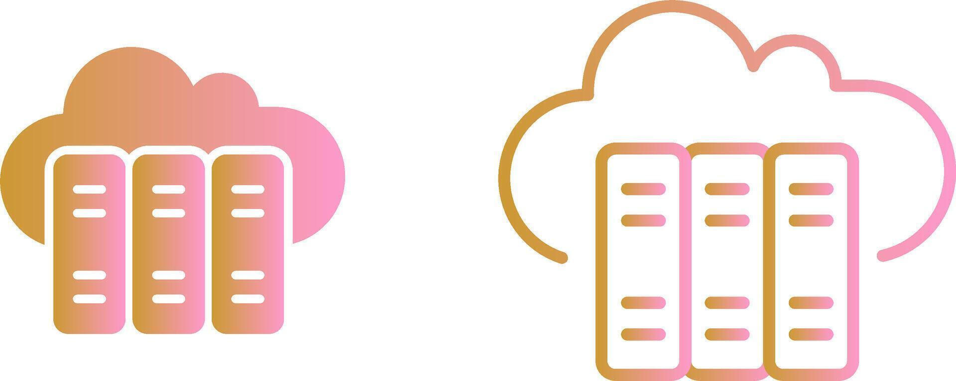 Cloud Library Vector Icon