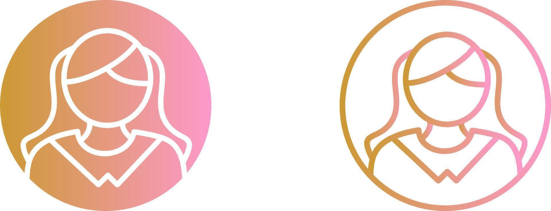 Female Profile Vector Icon