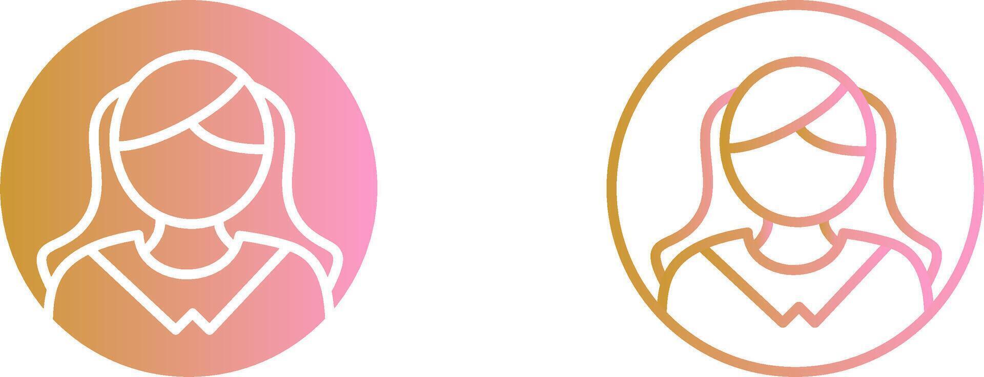 Female Profile Vector Icon