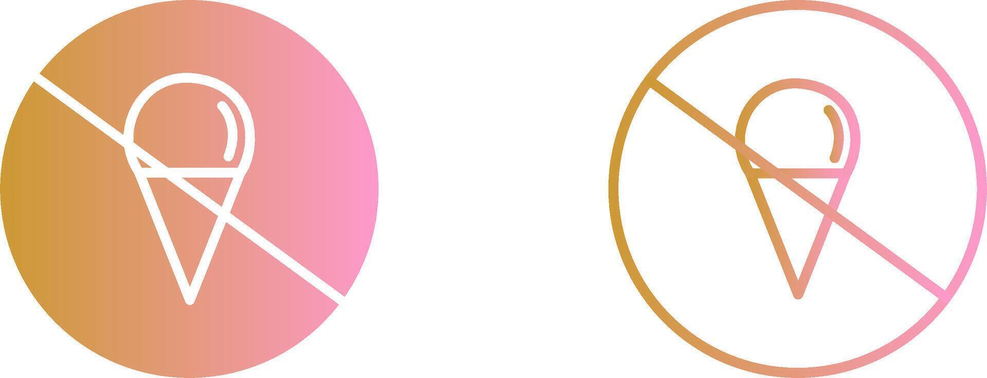 No Icecream Vector Icon