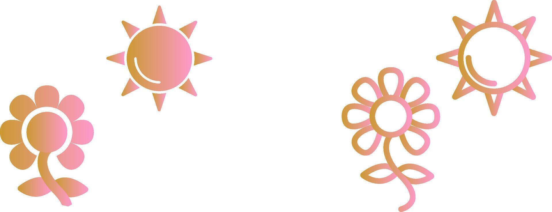 Flower in sunlight Vector Icon
