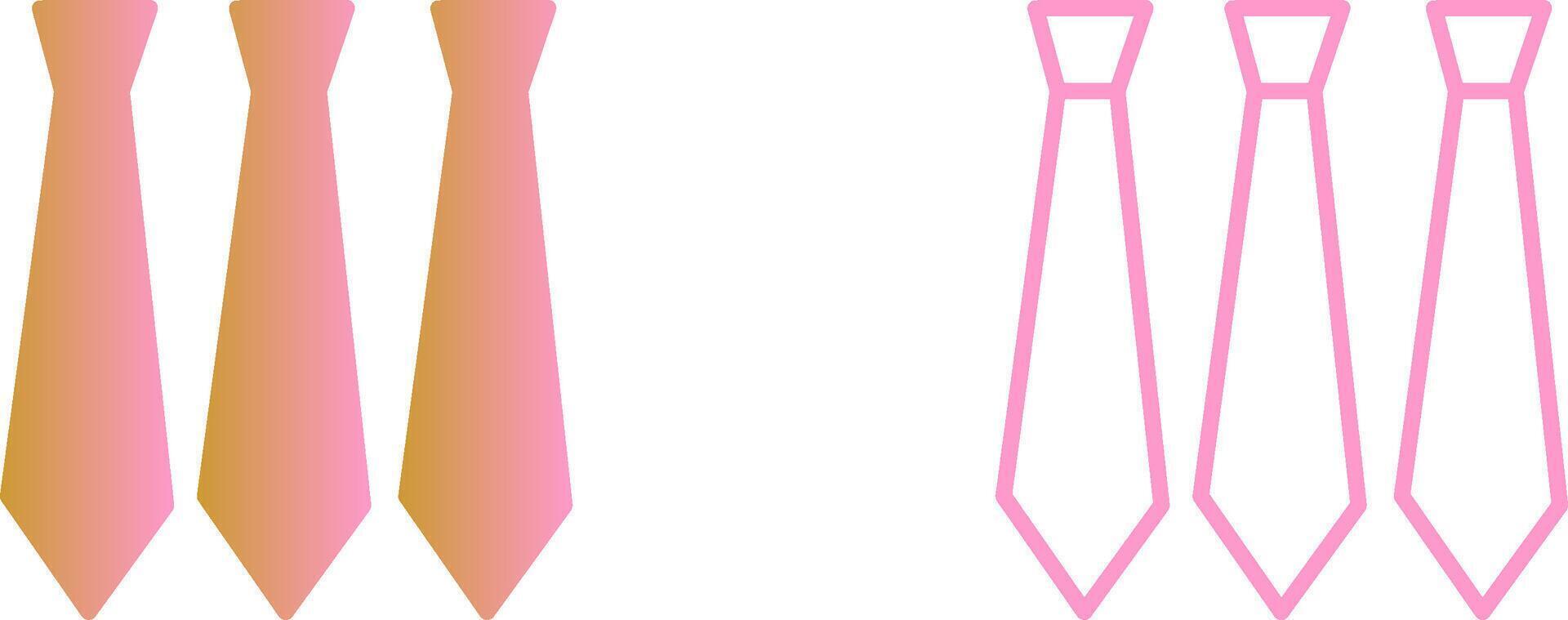 Three Ties Vector Icon