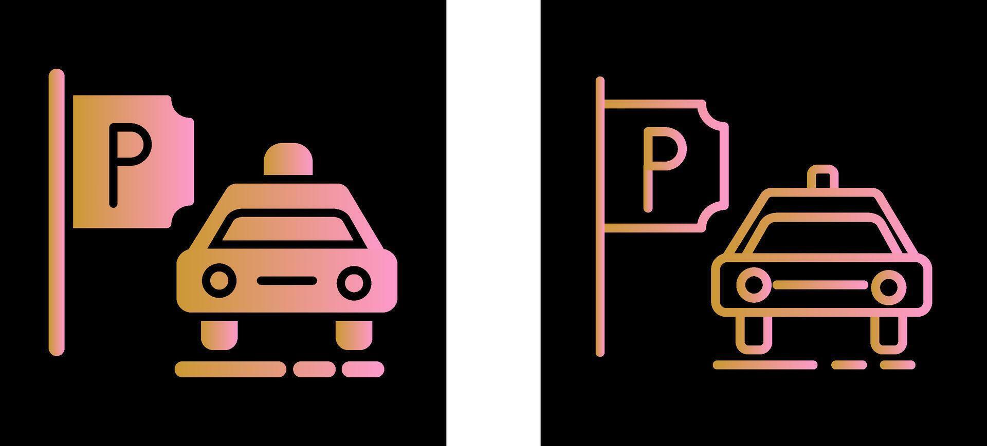 Taxi Stand Vector Icon