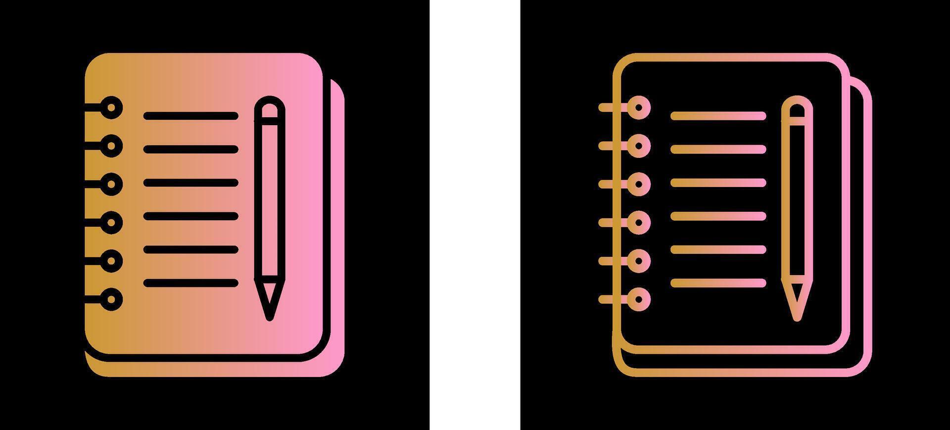 Notebook And Pen Vector Icon