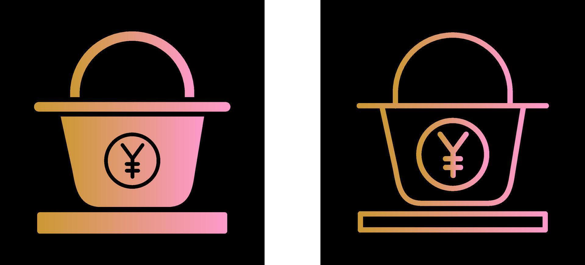 Yen Basket Vector Icon