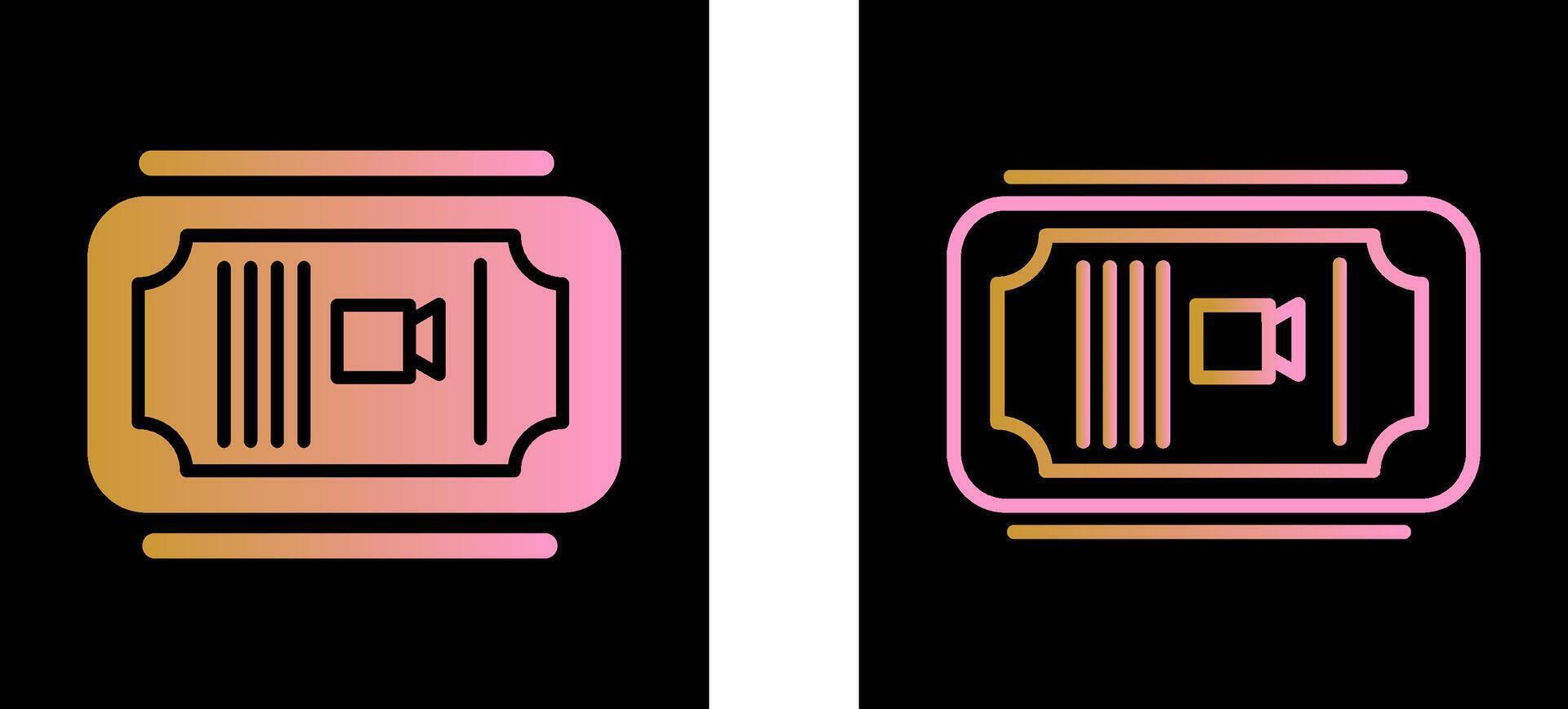 Cinema Ticket Vector Icon