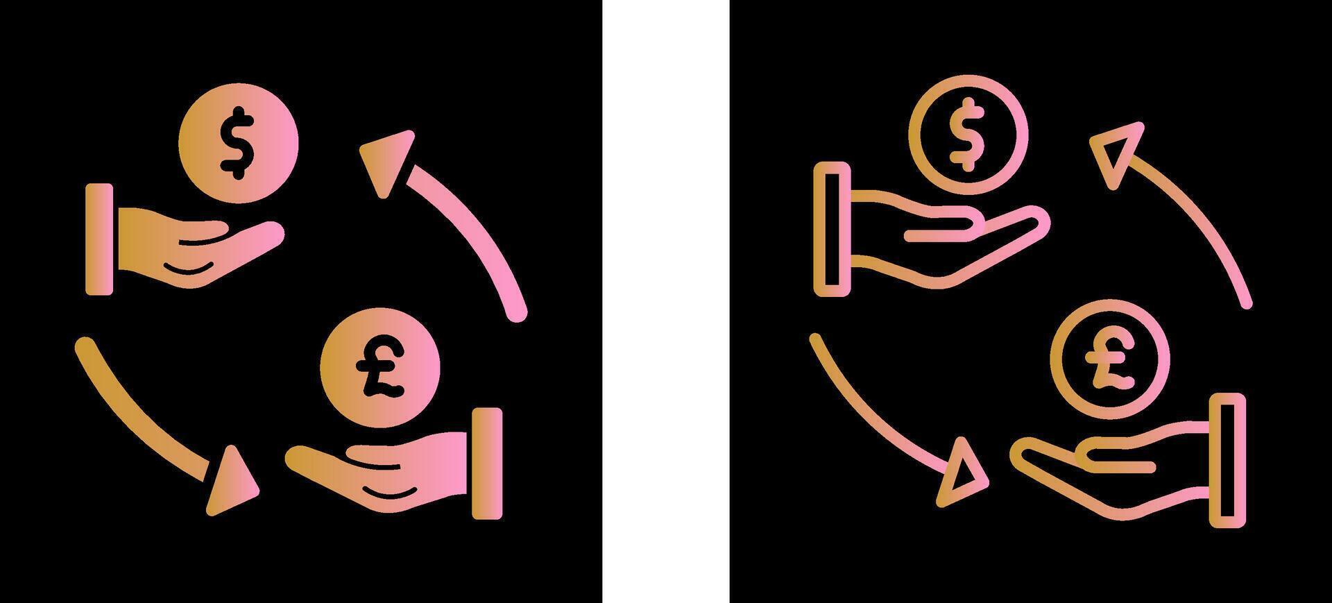 Dollar to Pound Vector Icon