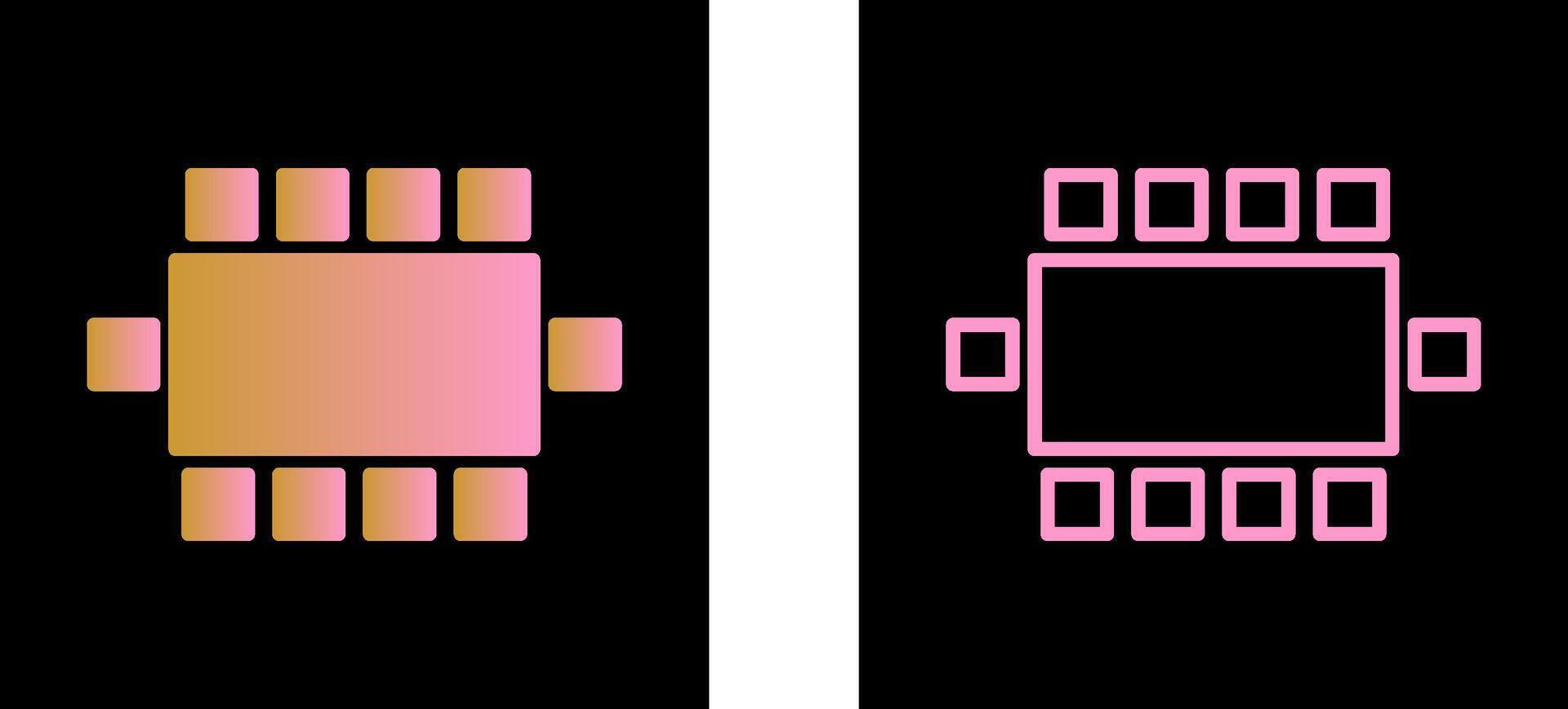 icono de vector de silla de sala de conferencias