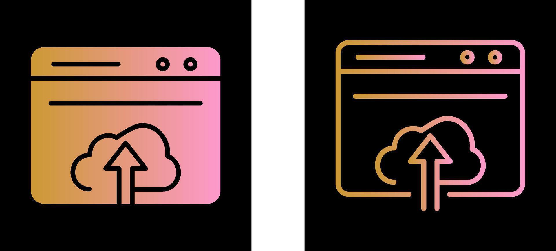 Upload Web Vector Icon