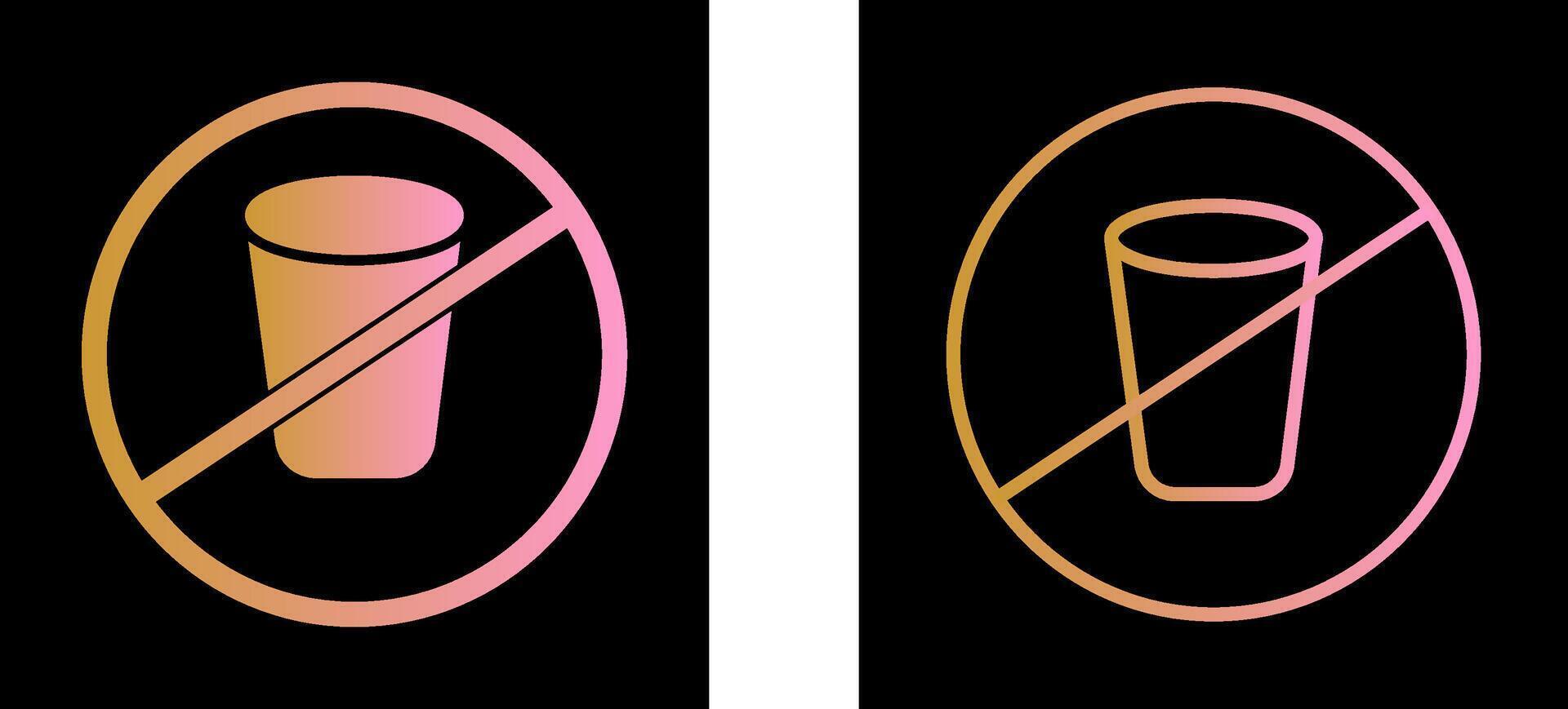 No Drinks Vector Icon