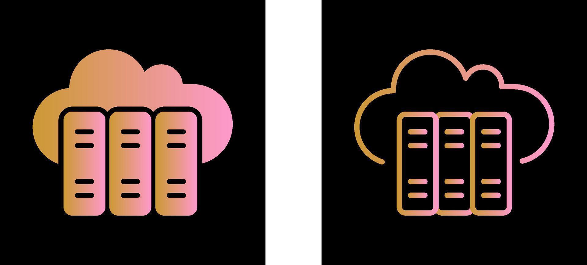 Cloud Library Vector Icon