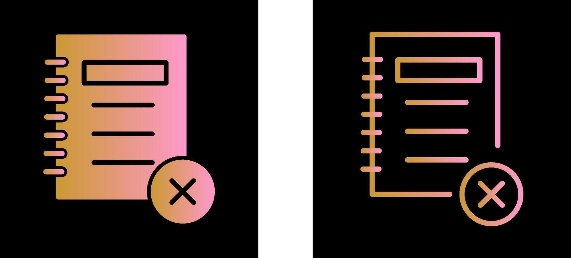 Unchecked Notes Vector Icon