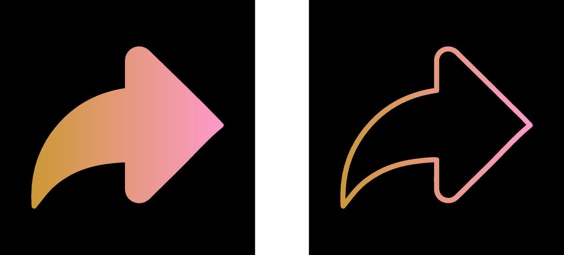 Right Back Arrow Vector Icon