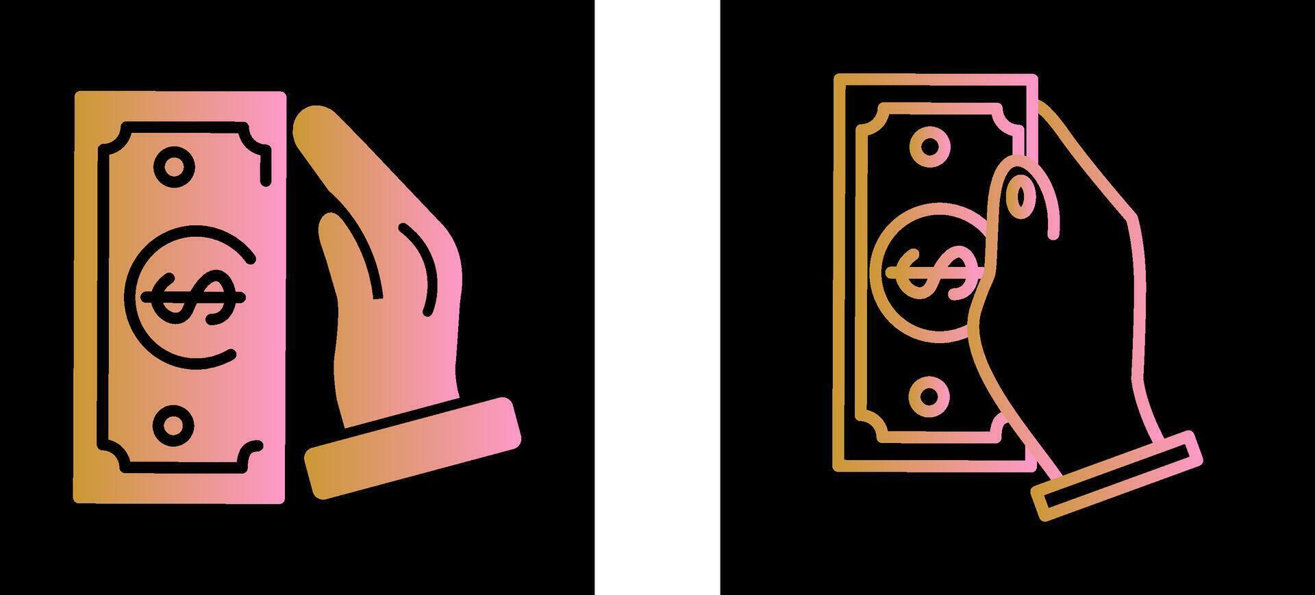 Cash Receiving Vector Icon