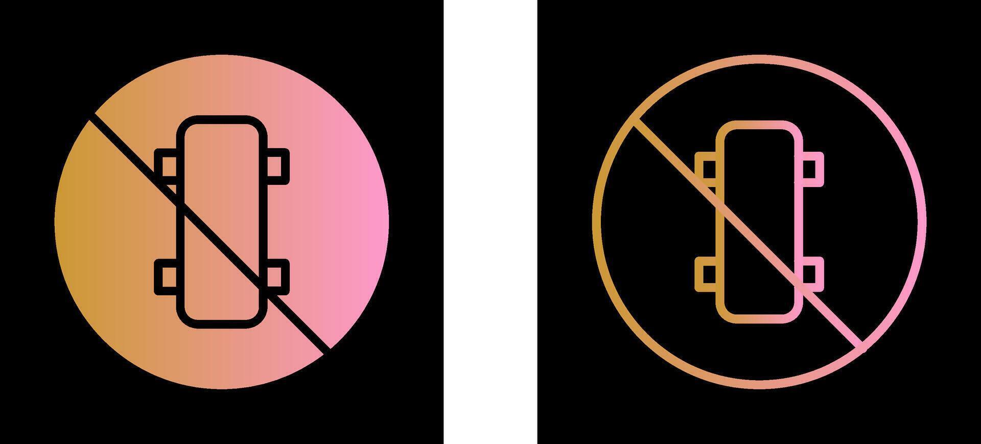 No Skating Vector Icon