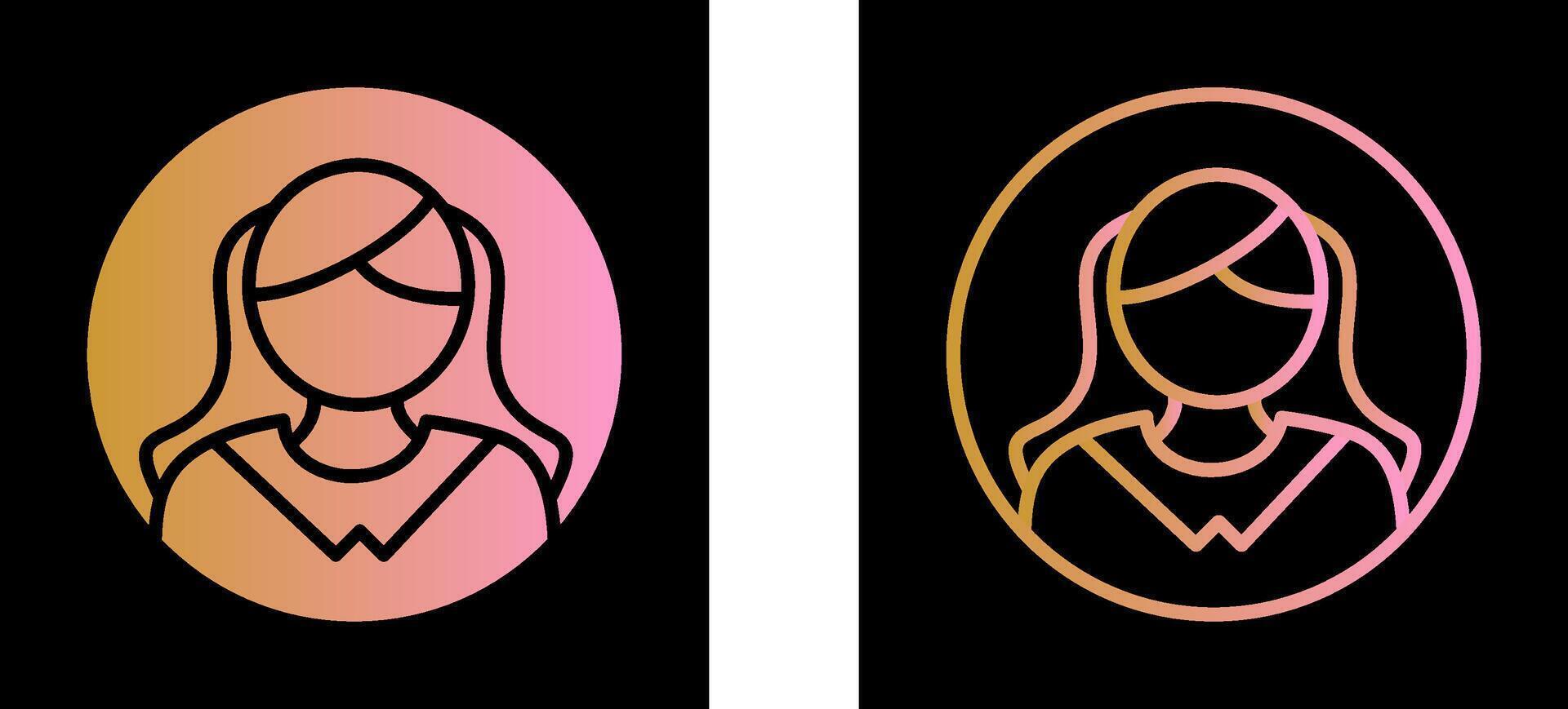 Female Profile Vector Icon