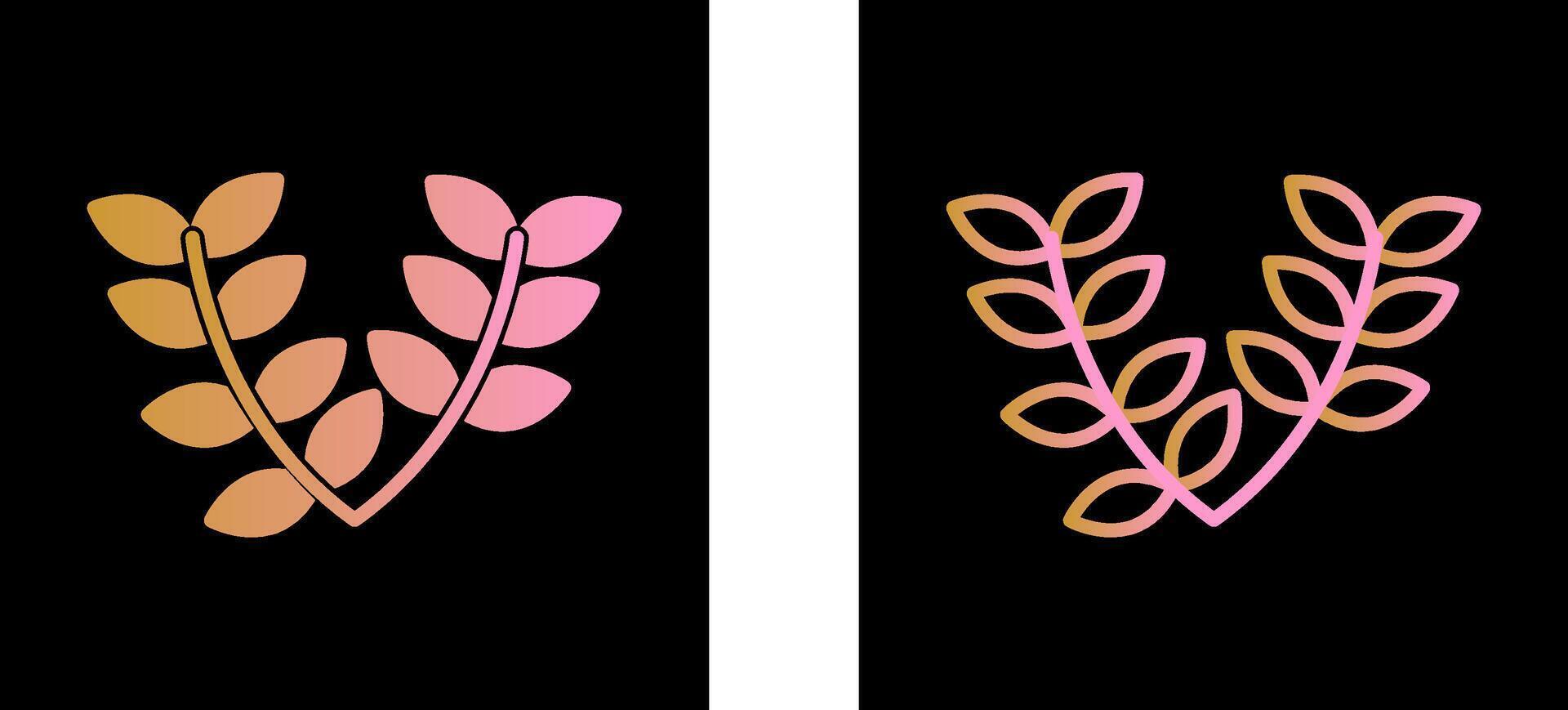 Leaves Wreath Vector Icon