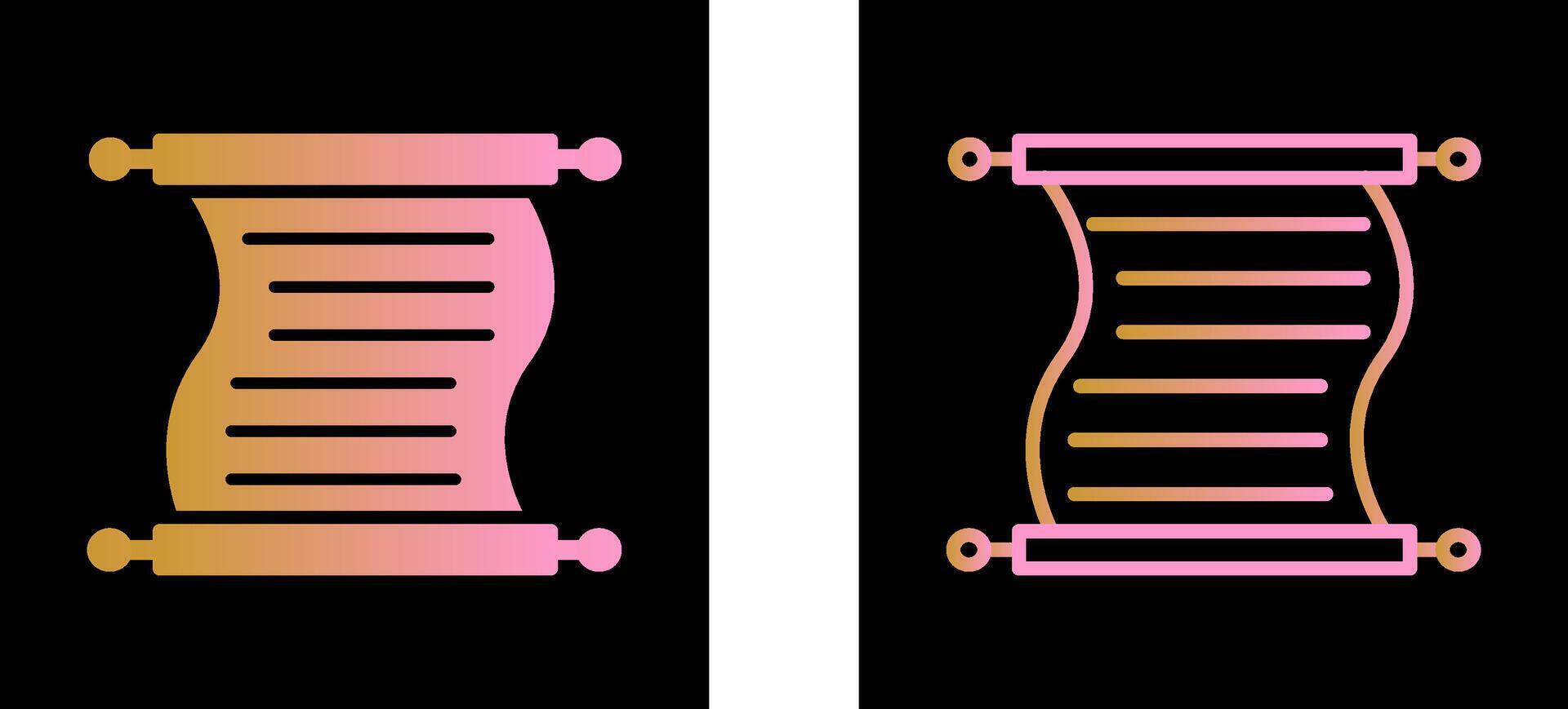 Scroll of Paper Vector Icon