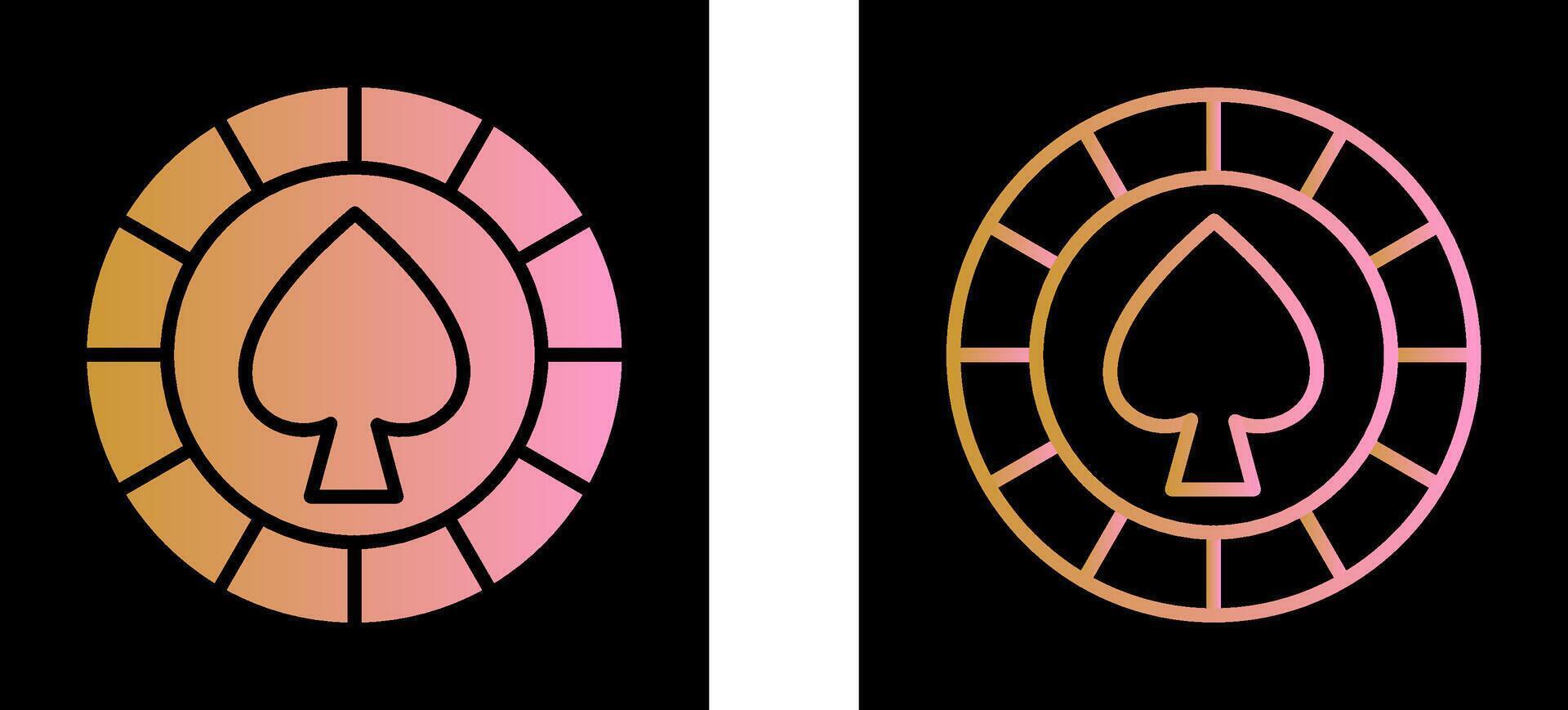 Spade Chip Vector Icon