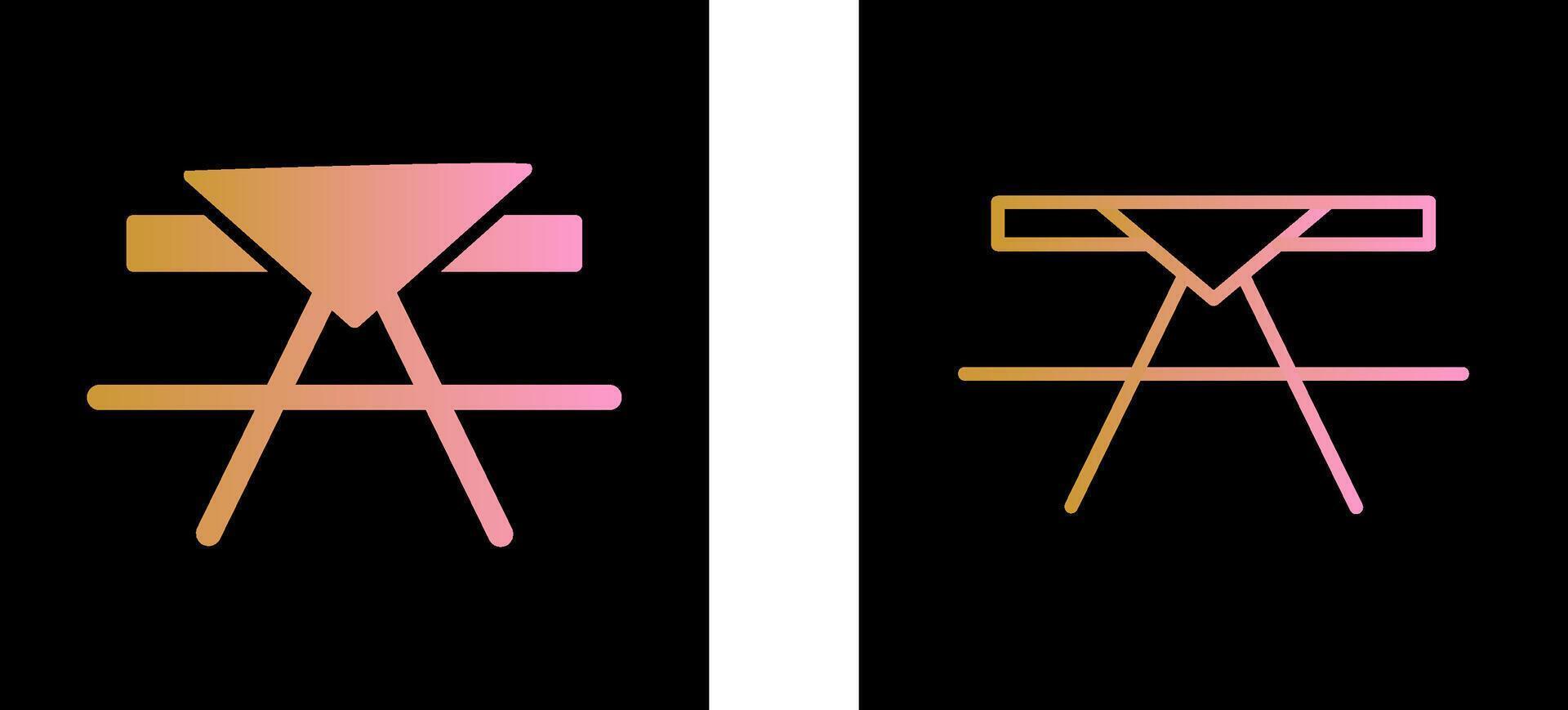 Picnic Table Vector Icon