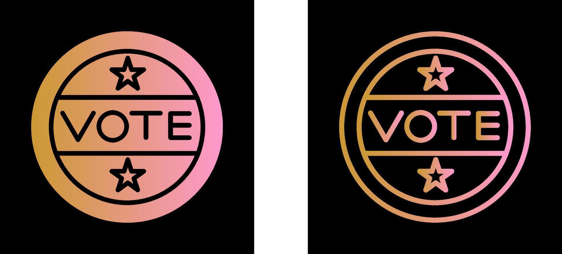 Vote Sticker Vector Icon