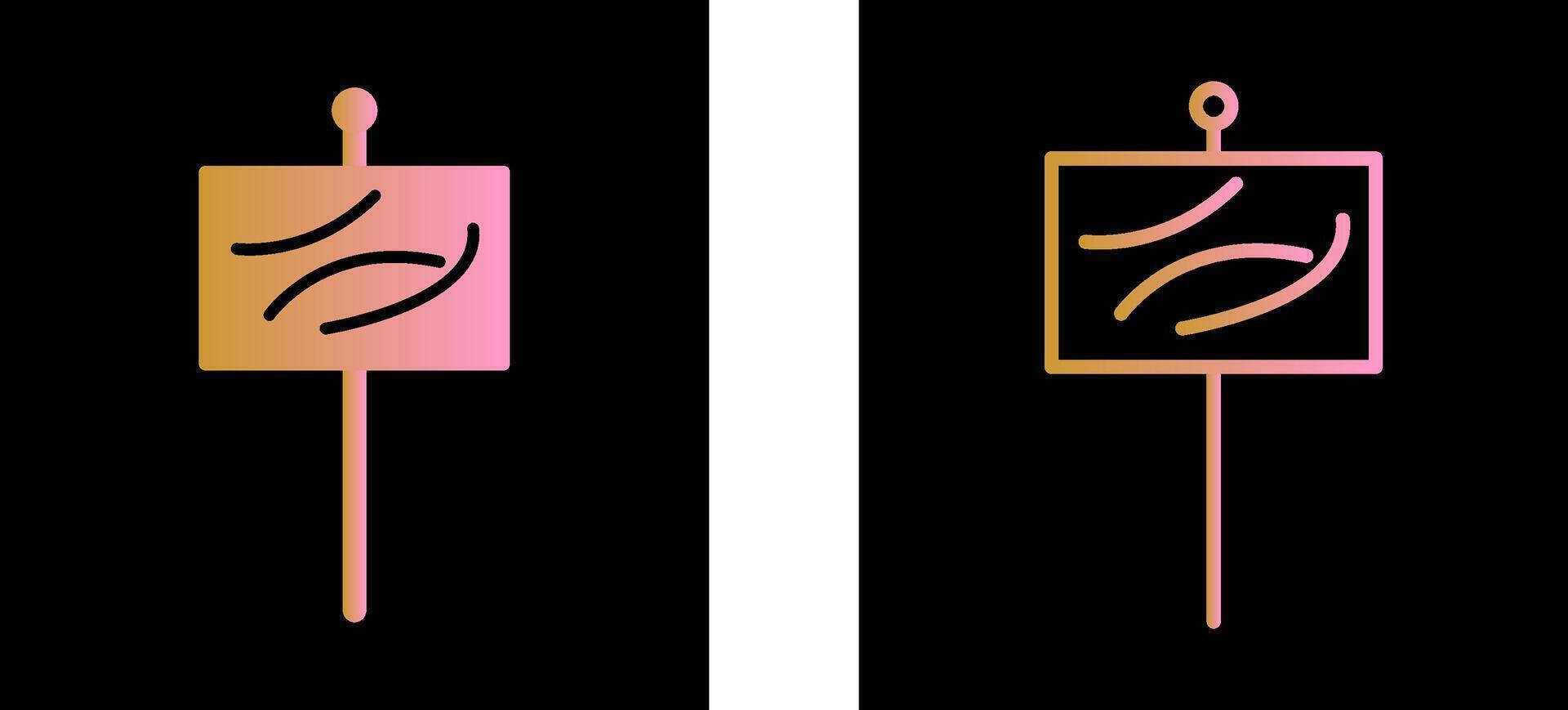 Beach Sign Vector Icon