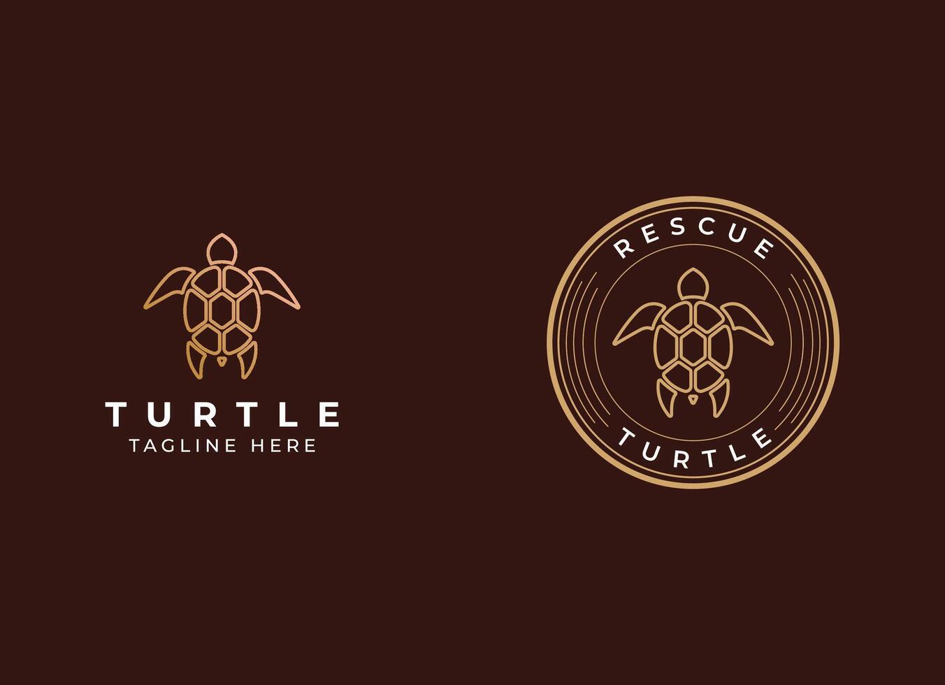 Turtle in the beach and sunset logo vector illustration