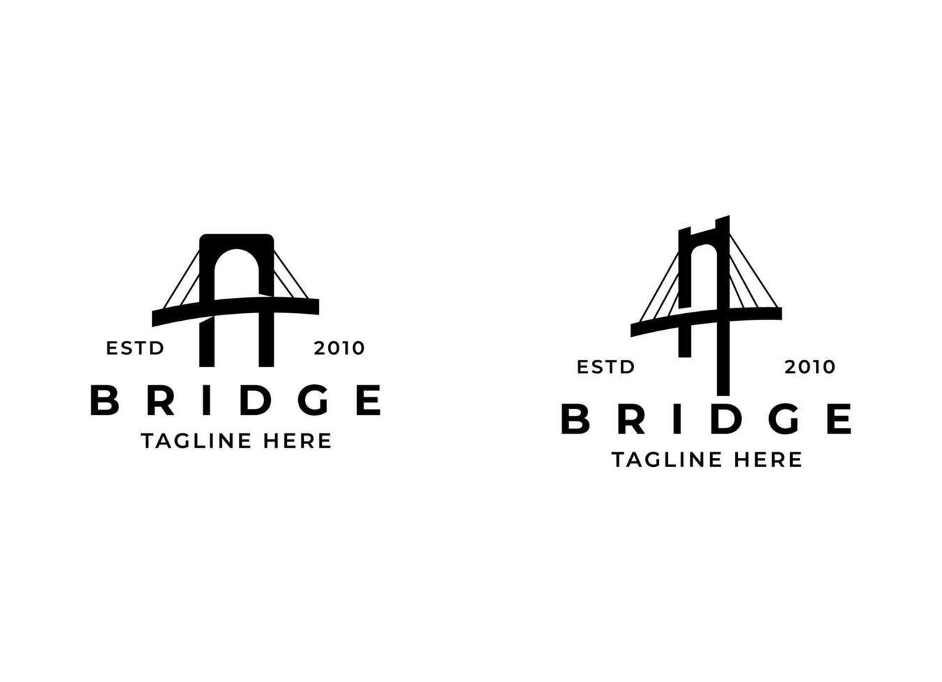 simple bridge symbol vector icon logo design