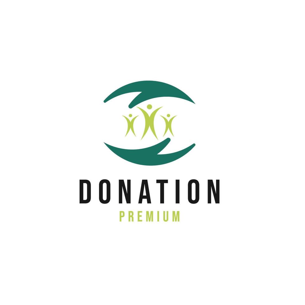 caridad donación organización o Fundación logo diseño ilustración idea vector