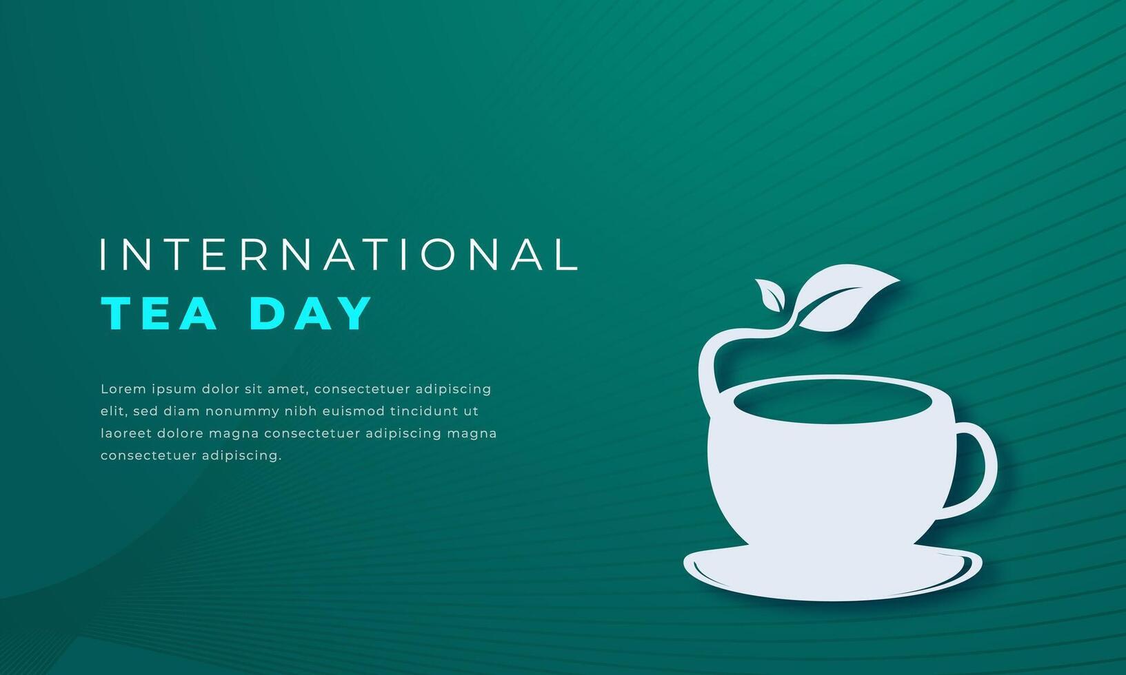 internacional té día papel cortar estilo vector diseño ilustración para fondo, póster, bandera, publicidad, saludo tarjeta