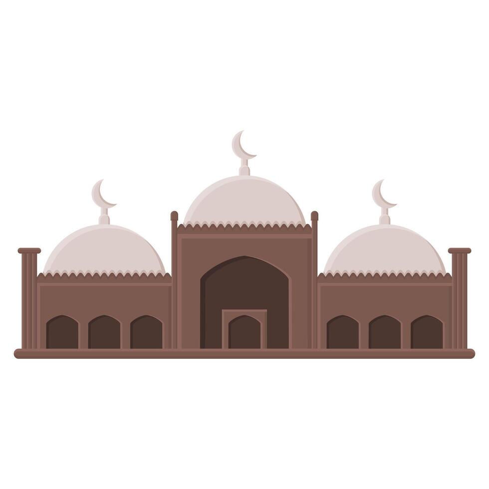 Beautiful Magnificent Mosque Vector. Popular Places for Muslims. Majestic and Beautiful. vector