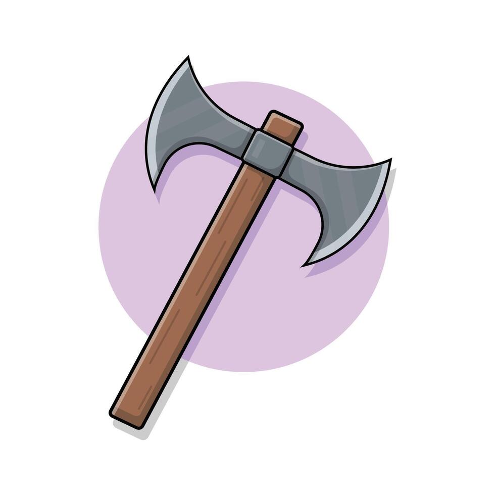 Warrior Axe Vector Illustration. Axe Logo Concept Design