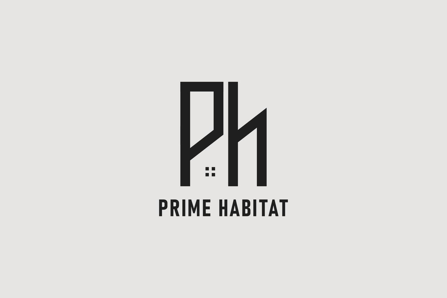 PH latter real estate logo vector