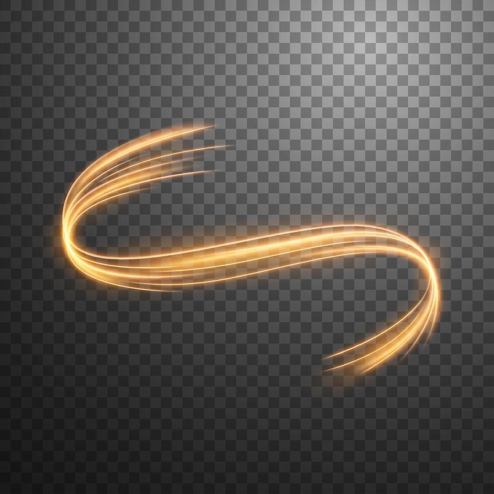 Abstract Gold Wave of Light with Gold Sparks, on A Background, Isolated and Easy to Edit, Vector Illustration