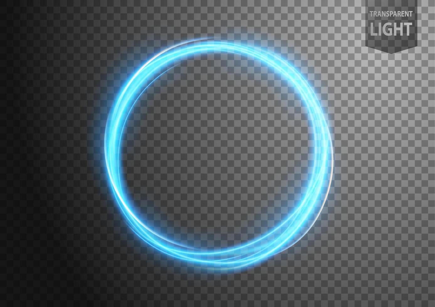 Abstract Blue Ring of Light with A Background, Isolated and Easy to Edit, Vector Illustration