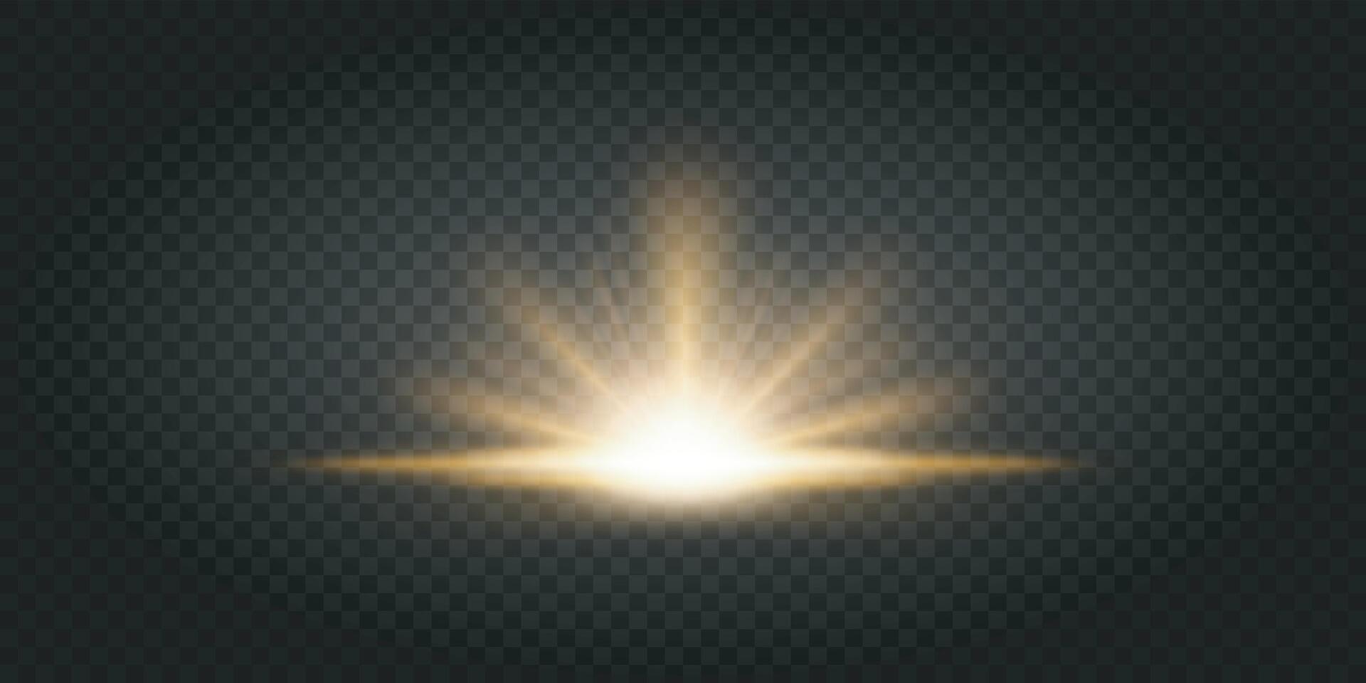 Gold Rays Rising on Dark Background. Suitable For Product Advertising, Product Design, and Other, Vector Illustration