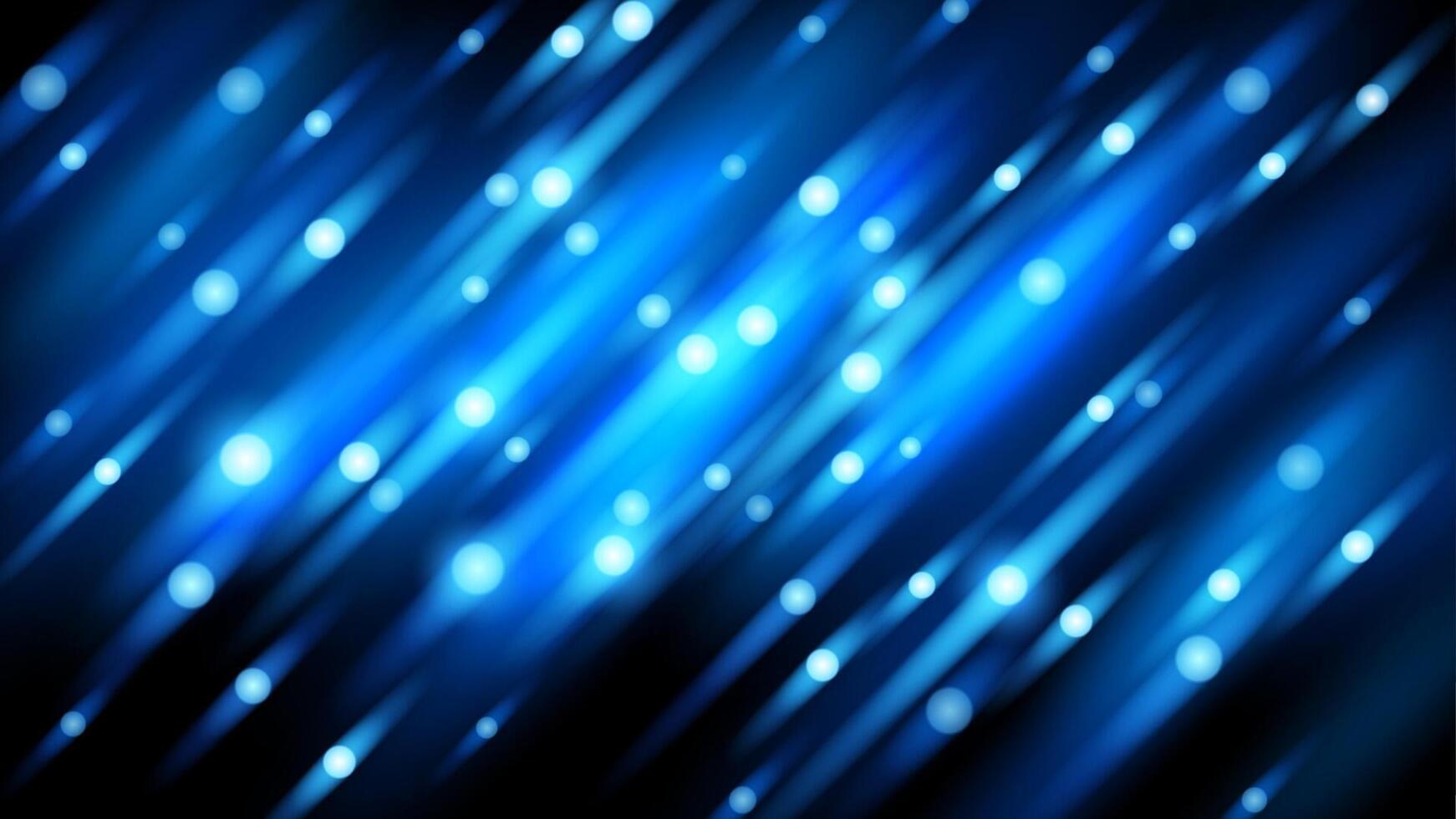 Blue Light Speed Motion, Widescreen Background, Vector Illustration