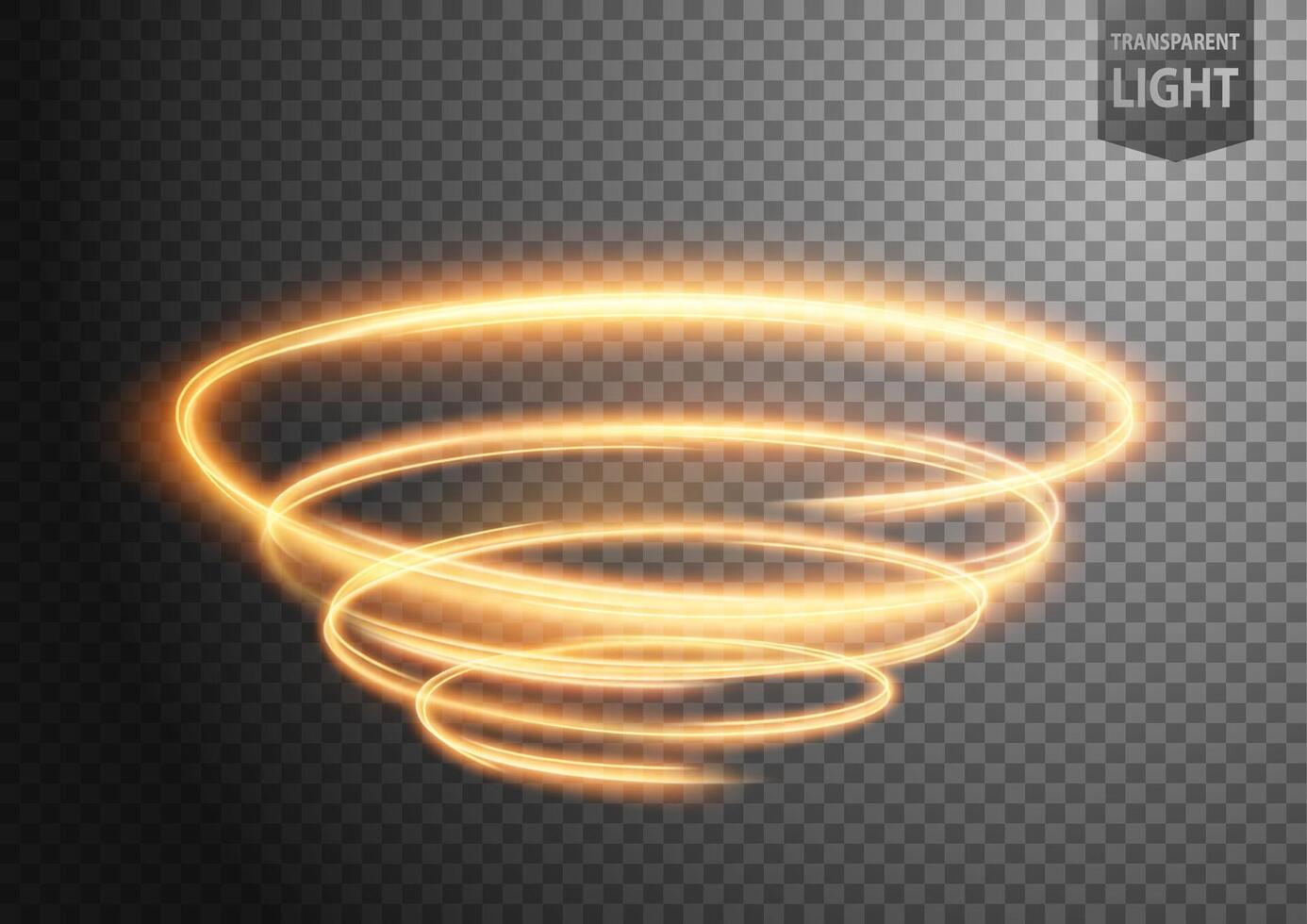 Abstract Gold Vortex of Light with A Background, Isolated and Easy to Edit, Vector Illustration