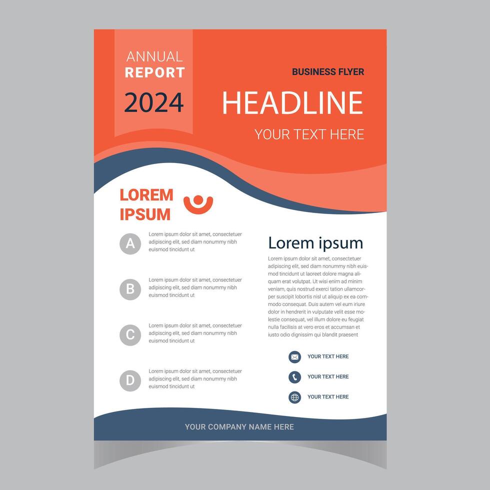 Annual report brochure flyer design template vector, Leaflet, presentation book cover templates, layout in A4 size. vector