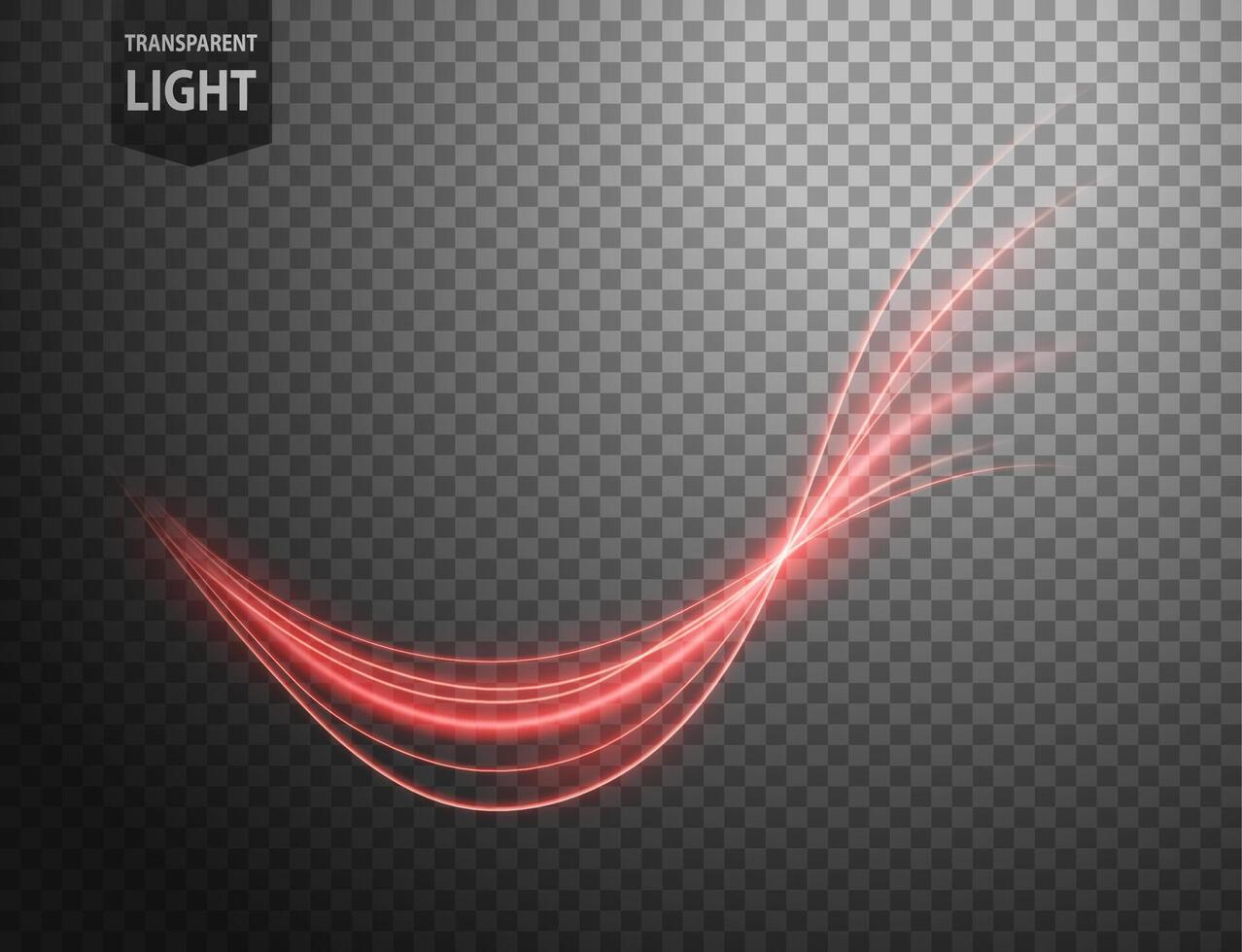 Abstract Red Wave of Light with A Background, Isolated and Easy to Edit, Vector Illustration