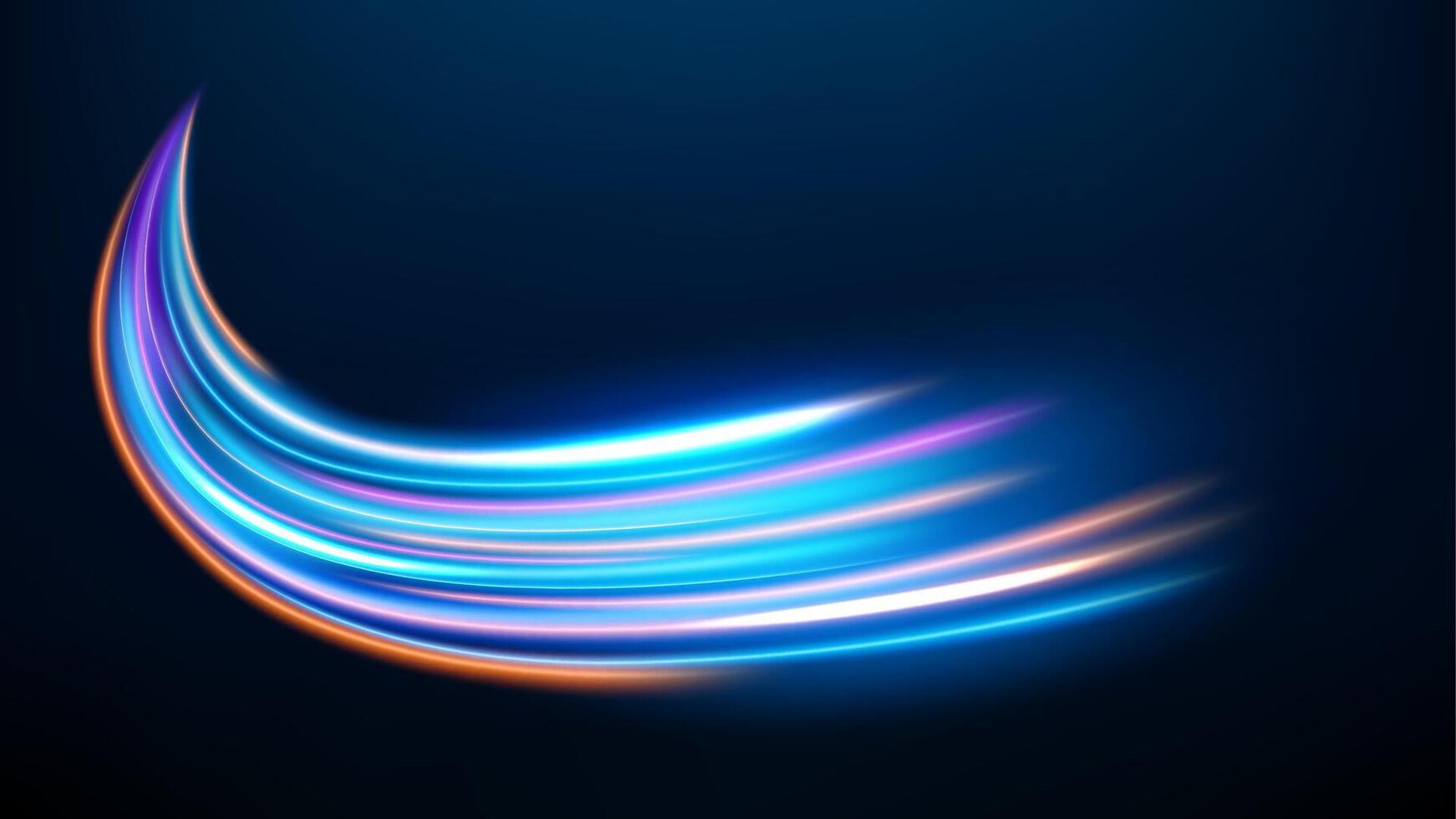 Light Motion Blur Effect, Vector Illustration