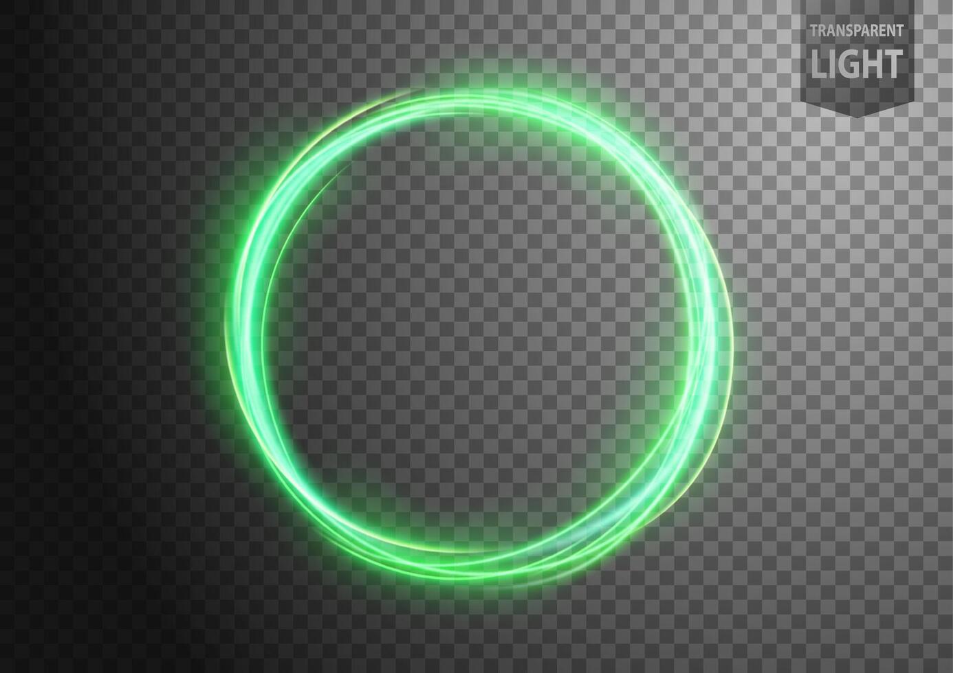 Abstract Green Ring of Light with A Background, Isolated and Easy to Edit, Vector Illustration