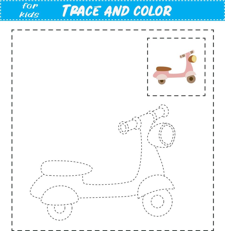 Hand-drawn trace and colour cars and vehicles vector