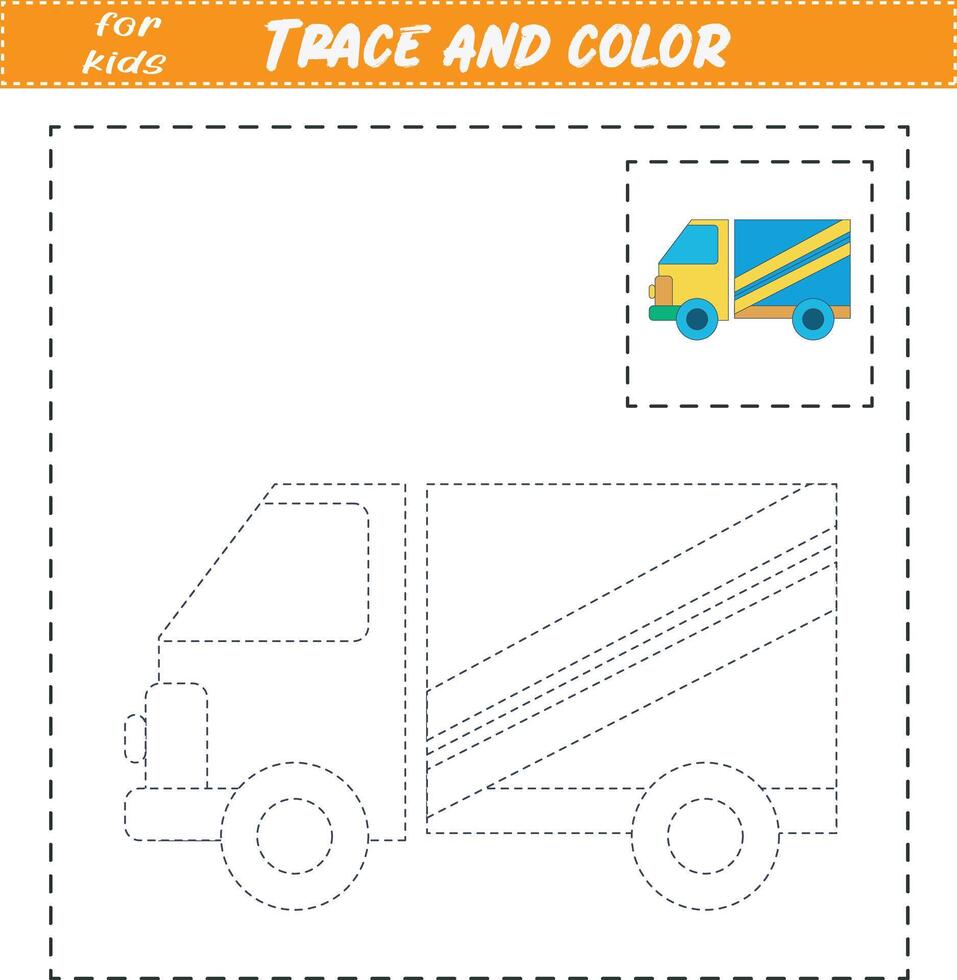 Hand-drawn trace and colour cars and vehicles vector