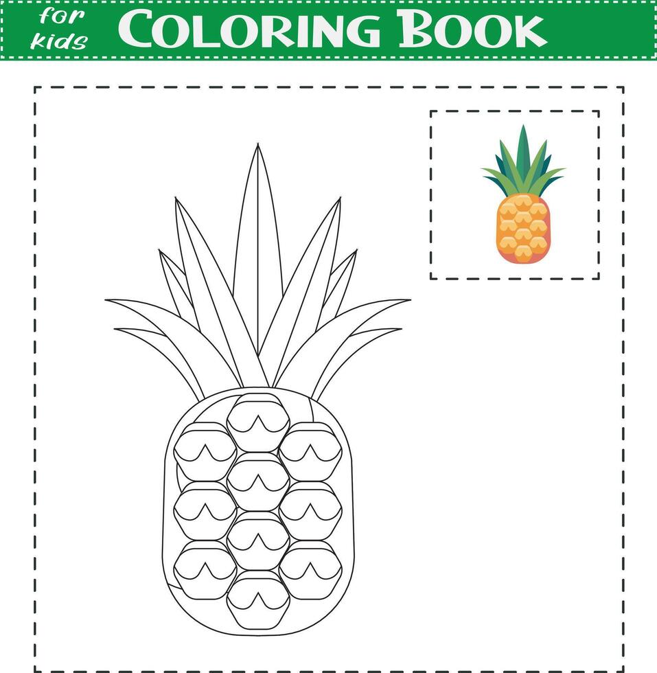 Hand-drawn colouring book for kids vector