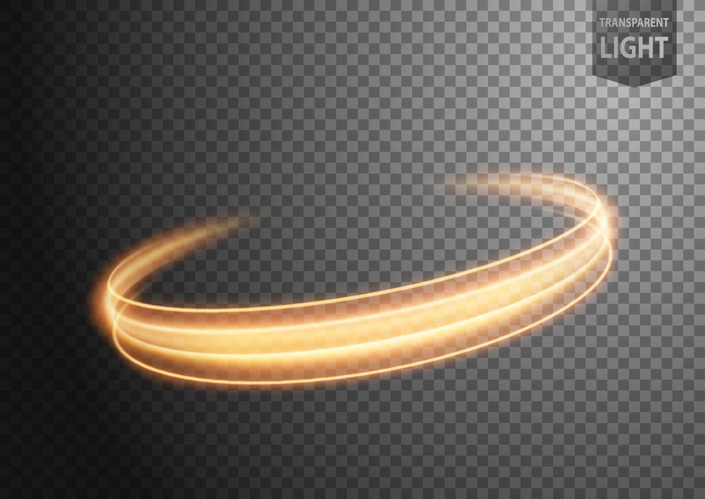 Abstract Gold Wavy Line of Light with A Background, Isolated and Easy to Edit, Vector Illustration