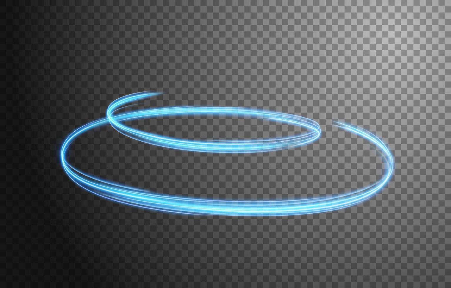 Abstract Blue Vortex of Light with Blue Sparks, on A Background, Isolated and Easy to Edit, Vector Illustration