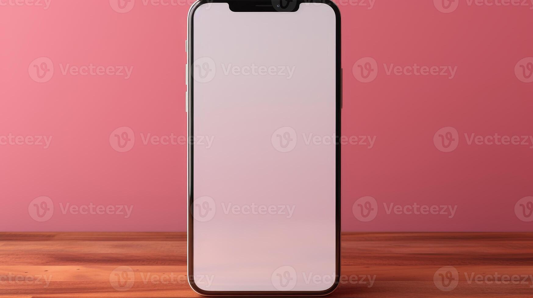 AI generated Smartphone with blank screen mockup template design for sale on photo stock website